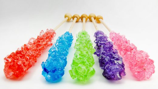 rock candy contains sugar